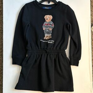 Polo Ralph Lauren Black Bear Dress. Girls size 5